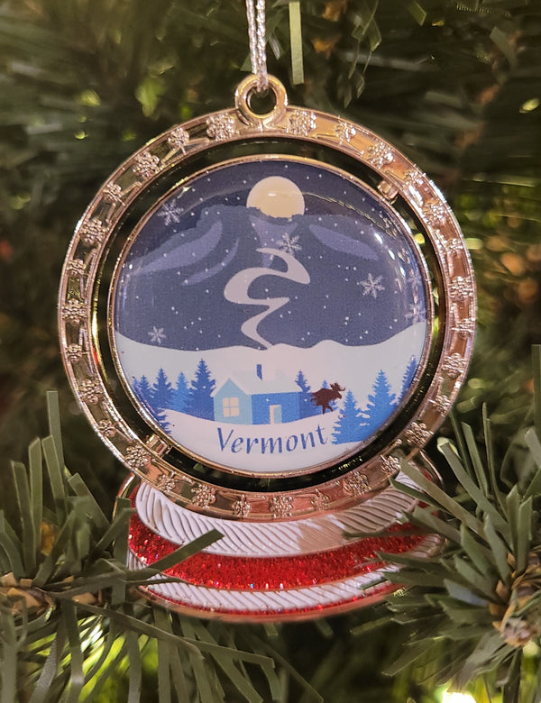 Snow Globe Spinner Ornament