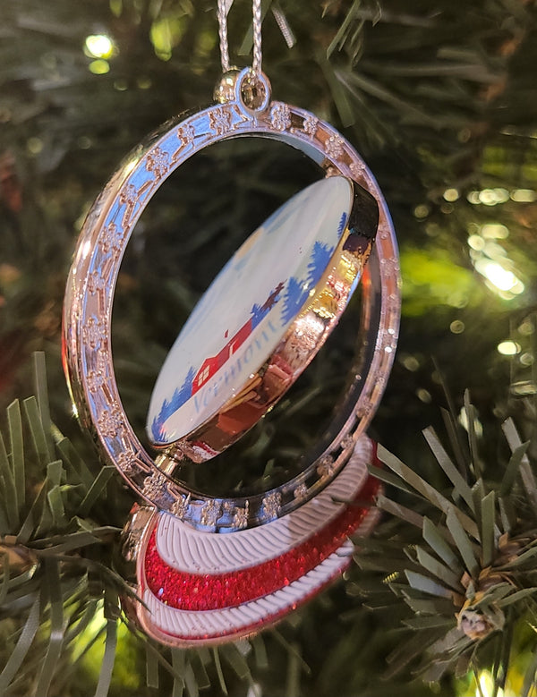 Snow Globe Spinner Ornament