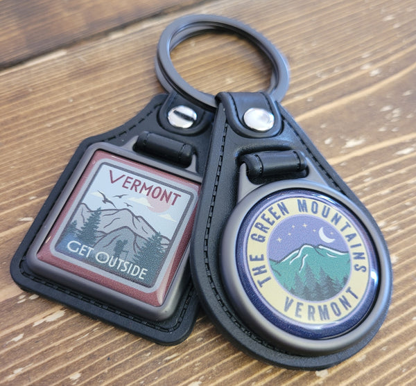 Vermont Gunmetal Keyring