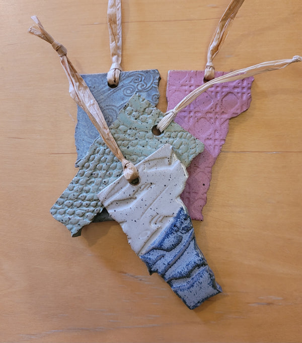 Ceramic Vermont State Ornament