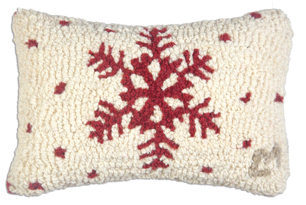 Hooked Wool Pillow 8" x 12"