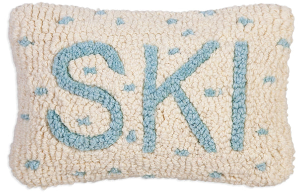 Hooked Wool Pillow 8" x 12"