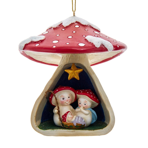 Mushroom Nativity Ornament