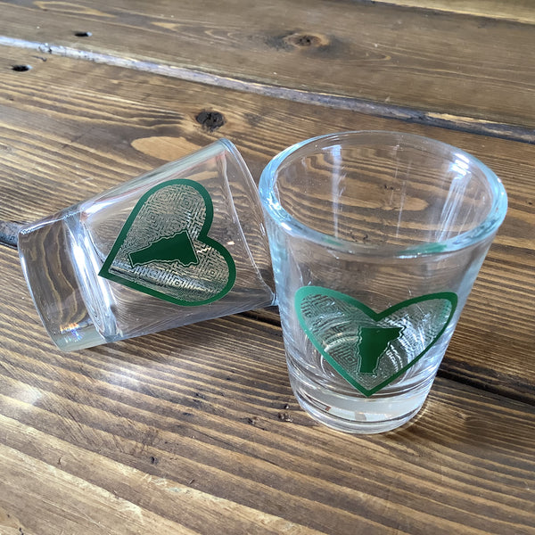 Vermont Heart and State Shot Glass